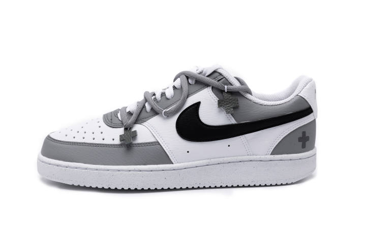 Nike Nike Synthetic Leather Cushioning, Wear Resistant Low top Skateboard Shoes Men's Gray