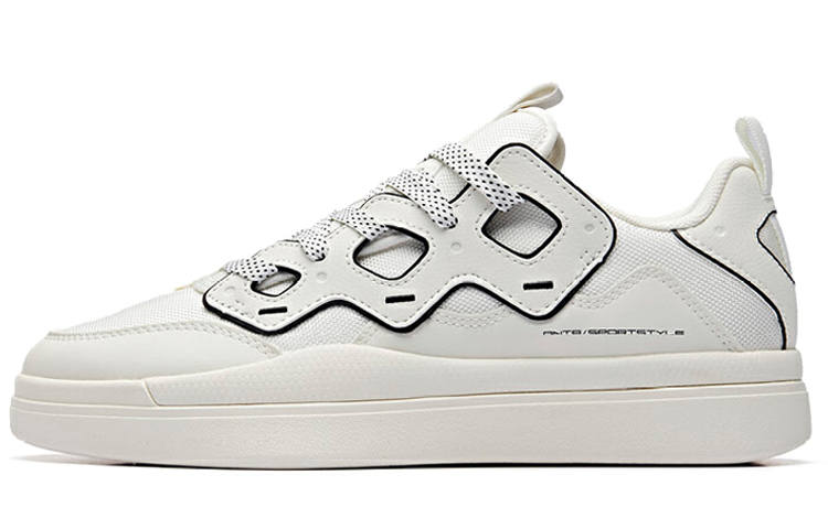 Anta Life Collection Balance Slip Resistant Abrasion Resistant Low top Skateboard Shoes Men's White Black