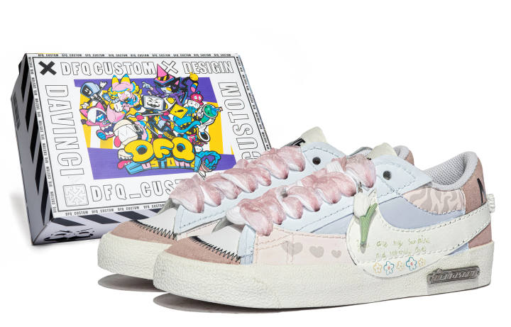 Nike Nike Blazer Low top Skateboard Shoes Women's White Pink