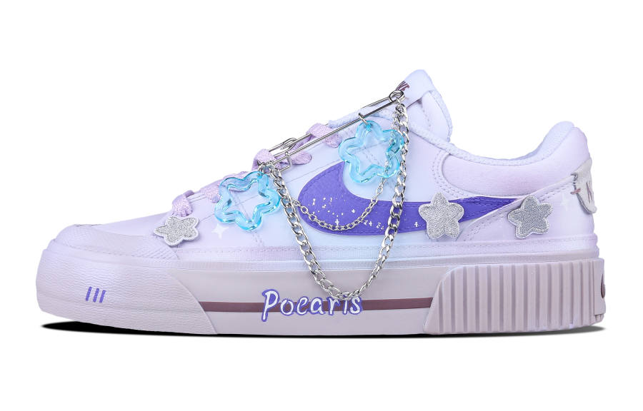 Nike Nike Court Legacy Lift Mu Crystal Love Anti-Slip Wear-Resistant Low-Top Skateboard Shoes Women's Blue Purple