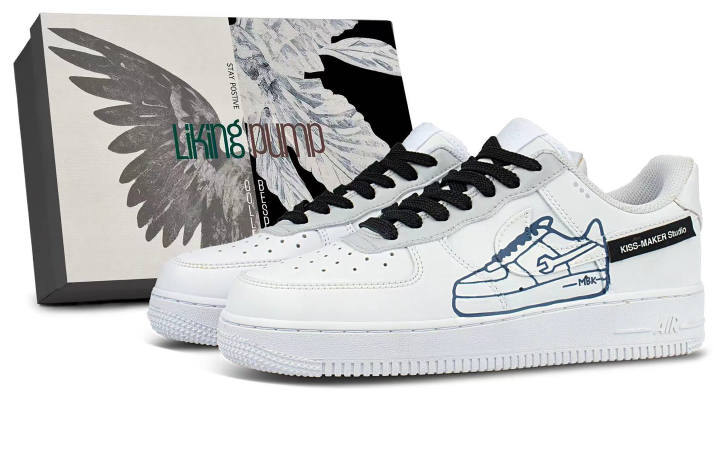 Nike Nike Air Force 1 Synthetic Leather Abrasion Resistant Abrasion Resistant Low top Skateboard Shoes Unisex White