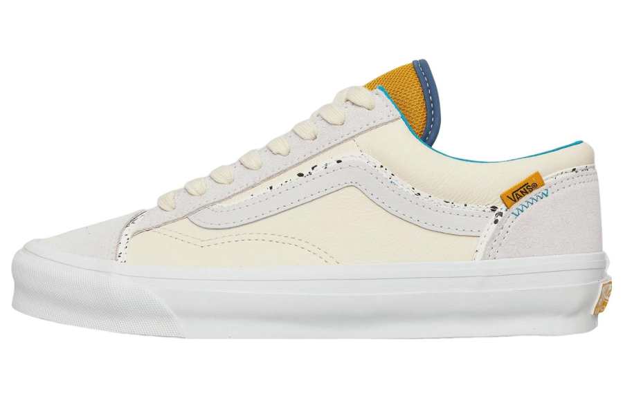 Vans Style 36 Abrasion Resistant Lightweight Wear resistant And Lightweight Low top Skateboard Shoes Unisex Beige