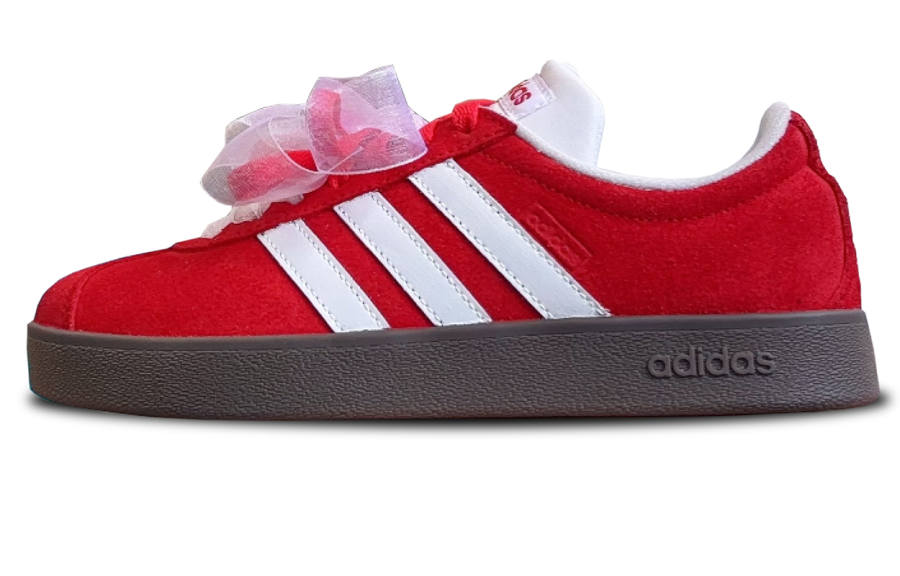 Adidas Neo VL Court 2.0 Abrasion Resistant Balance Low top Skateboard Shoes Women's Scarlet