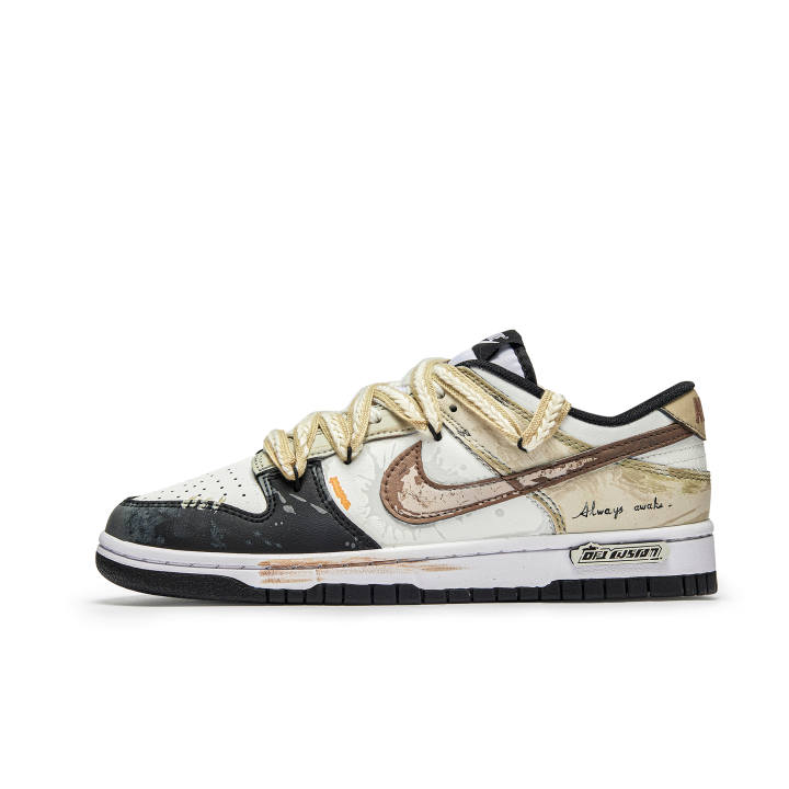 Nike Nike Dunk Mocha Journal Leather Abrasion Resistant Low top Skateboard Shoes Men's Brown