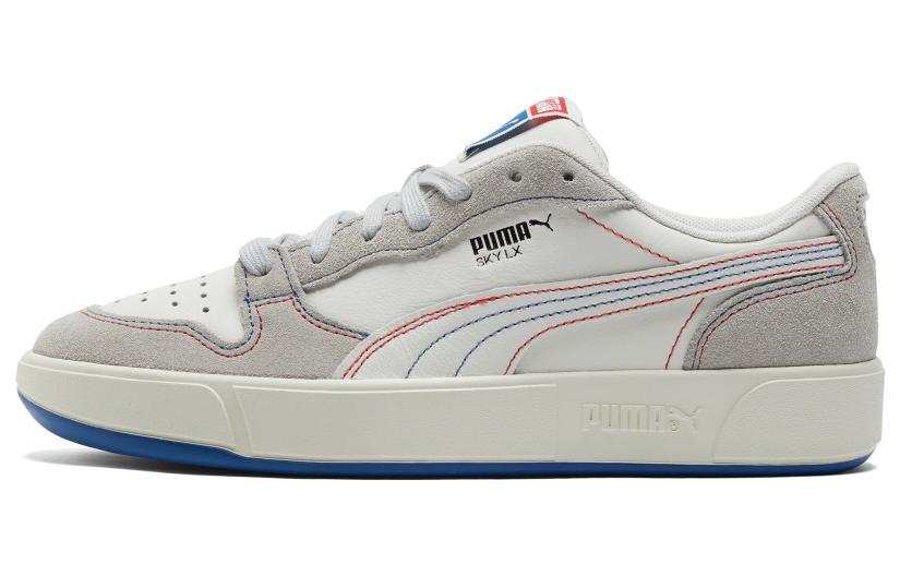 PUMA Sky LX Low Pnrm Leather Abrasion Resistant Low top Skateboard Shoes Unisex White Gray