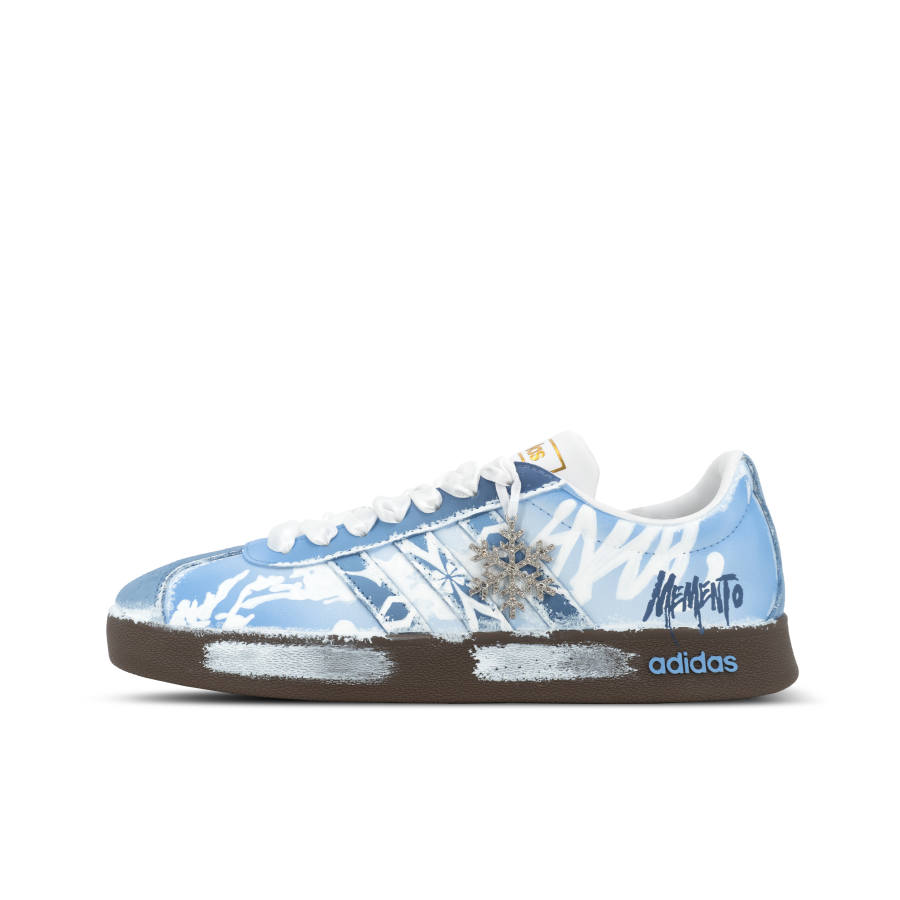 Adidas Adidas Vl Court Classic Icy Snow Amusement Park Low top Skateboard Shoes Unisex Blue