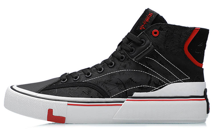 Li-Ning Li Ning Wave Coverage Thermal Slip Resistant High top Skateboard Shoes Men's Black