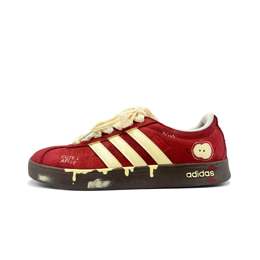 Adidas Adidas VL COURT 2.0 Lifestyle Fresh Look Apple Cushioning, Wear Resistant Low top Skateboard Shoes Unisex Red