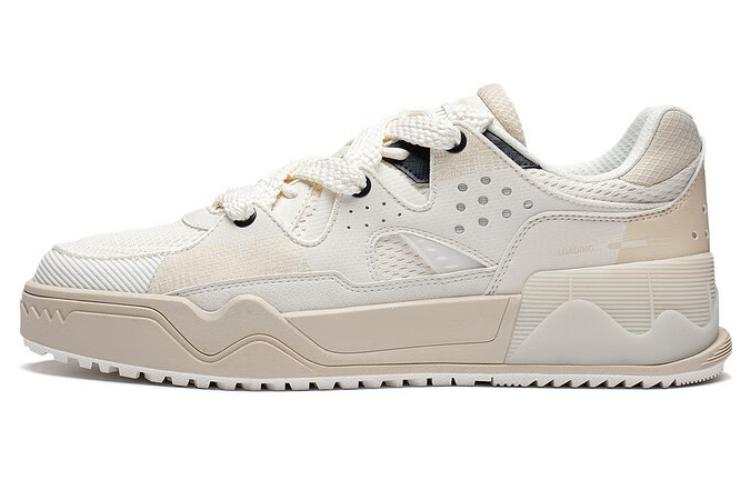 Li-Ning Li Ning Shining Stars FlashStar Slip Resistant Abrasion Resistant Low top Skateboard Shoes Men's Ecru
