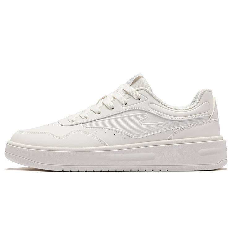 Erke Floating Light Classic And Versatile Abrasion Resistant Low top Skateboard Shoes Men's Microcrystal White