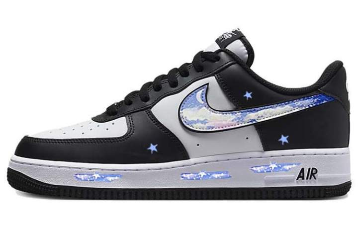 Nike Nike Air Force 1 Non slip Lightweight Low top Skateboard Shoes Men's White Black