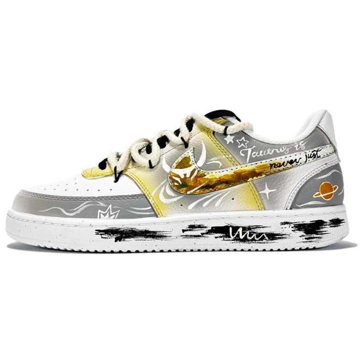 Nike Nike Court Vision 1 Taurus Abrasion Resistant Low top Skateboard Shoes Unisex Light Gray