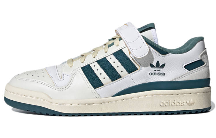 Adidas Originals FORUM 84 Comfortable Abrasion Resistant Lightweight Low top Skateboard Shoes Unisex White Green