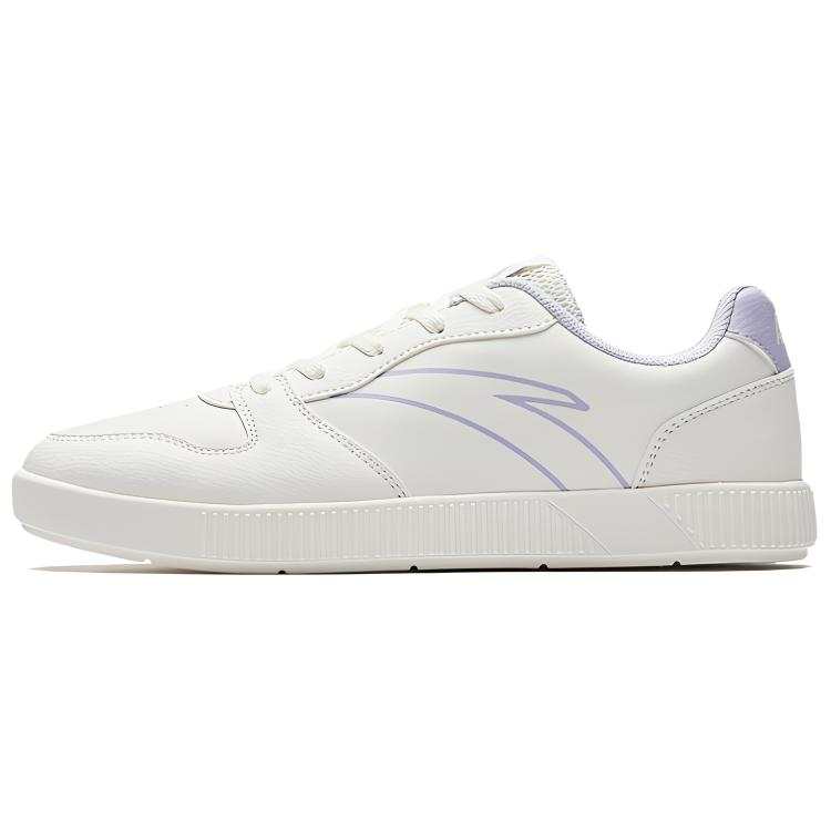 Anta Textile, Synthetic Leather Abrasion Resistant Lightweight Height Increasing Low top Skateboard Shoes Women's White