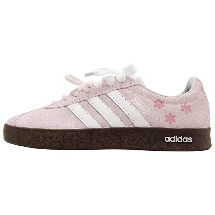 Adidas Adidas VL COURT 2.0 Soft Pink Cherry Blossom Wear resistant And Lightweight Low top Skateboard Shoes Unisex Pink
