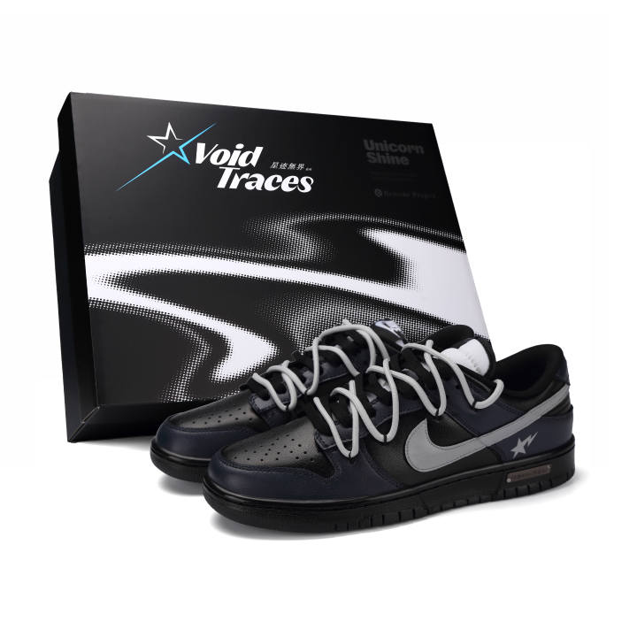 Nike Nike Dunk Galaxy Lightning Abrasion Resistant Low top Skateboard Shoes Unisex Black