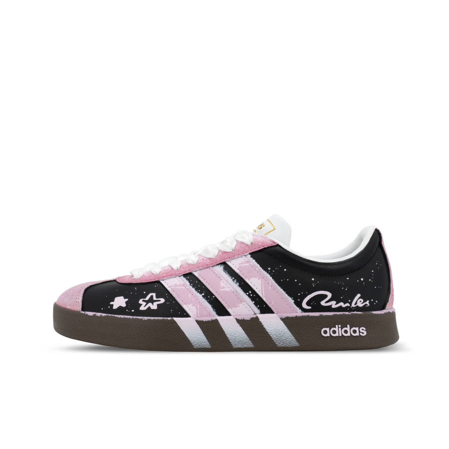 Adidas Adidas Vl Court Classic Dark Night Rose Low top Skateboard Shoes Unisex Black Pink