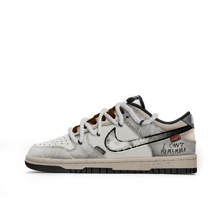 Nike Nike Dunk Slip Resistant Abrasion Resistant Low top Skateboard Shoes Unisex Gray White