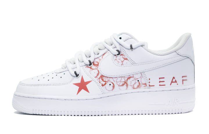 Nike Nike Air Force 1 Low top Skateboard Shoes Men's White Red