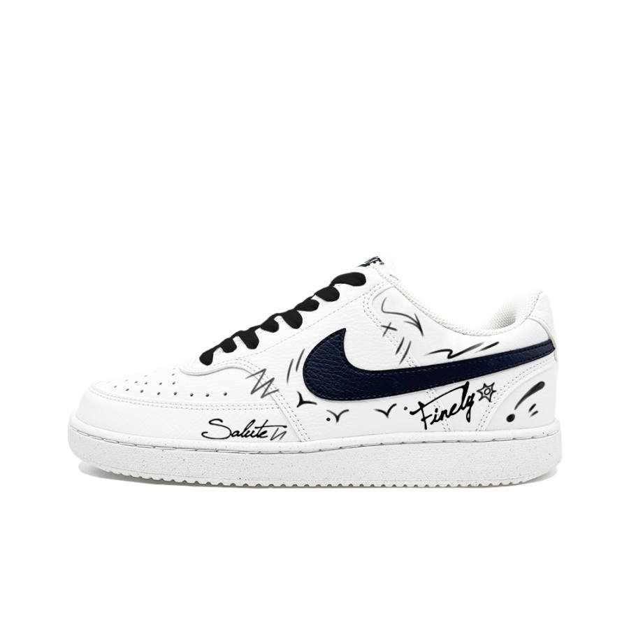 Nike Nike Court Vision 1 Black Journal Slip Resistant Cushioning Abrasion Resistant Low top Skateboard Shoes Men's