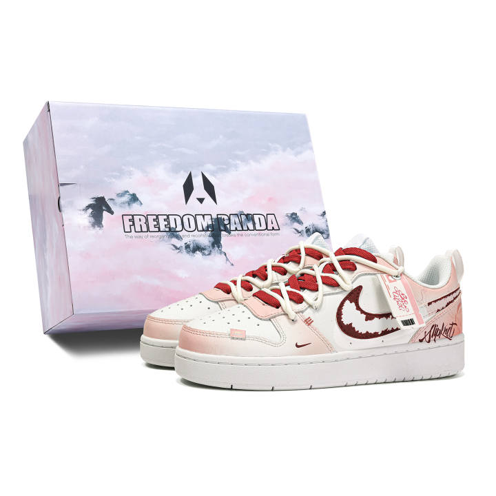 Nike Nike Court Borough Low Freedom Panda, Box, Distressed Love Slip Resistant Lightweight Non slip Lightweight Low top