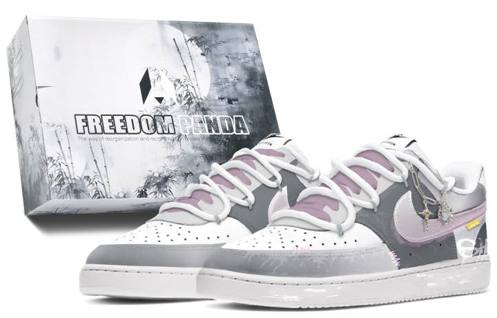 Nike Nike Court Vision 1 Slip Resistant Cushioning Low top Skateboard Shoes Men's Gray Pink