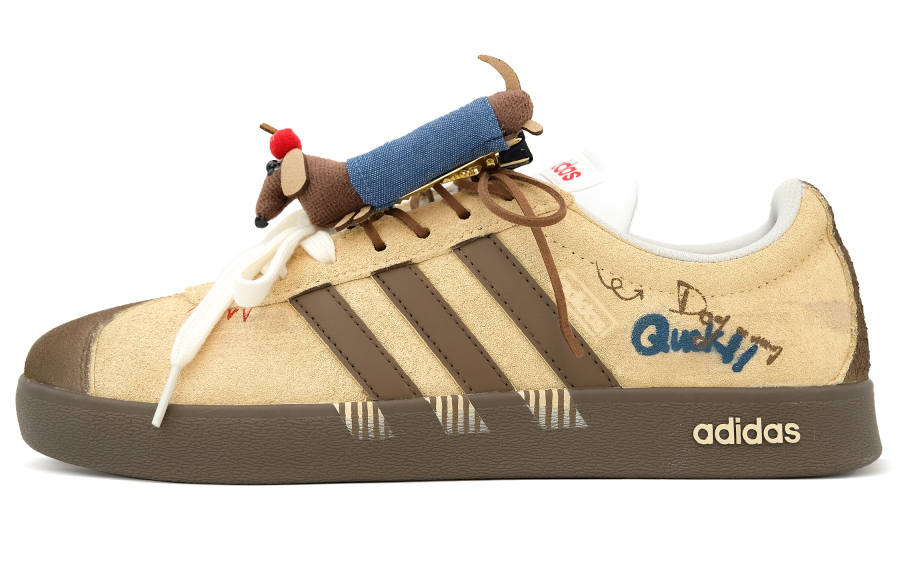 Adidas Adidas VL COURT 2.0 Leather Low top Skateboard Shoes Unisex That Wedge Heel In Yellow