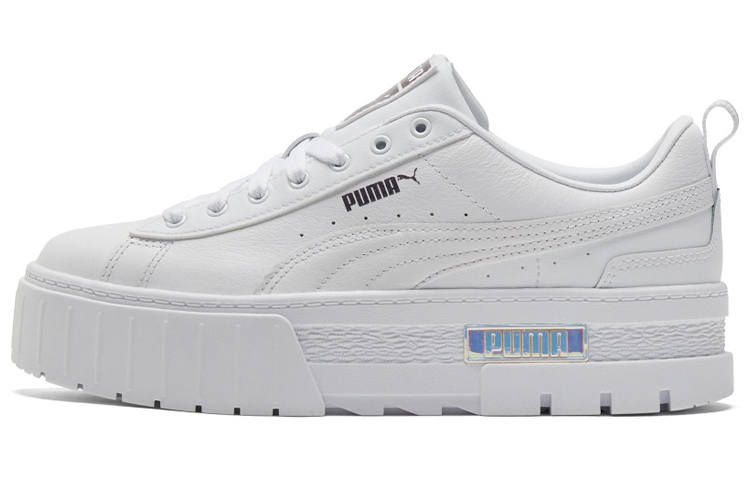 PUMA Mayze Lth Iridescent Skateboard Shoes Women's White