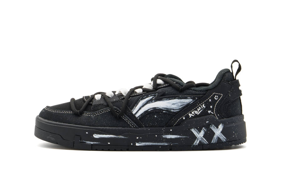 Li-Ning Li Ning Original Era Slip Resistant Abrasion Resistant Low top Skateboard Shoes Men's Black