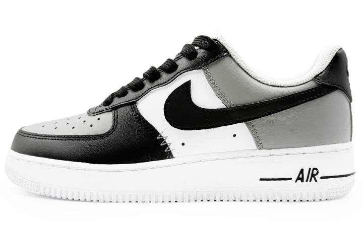 Nike Nike Air Force 1 07 Abrasion Resistant Low top Skateboard Shoes Men's Black White Gray