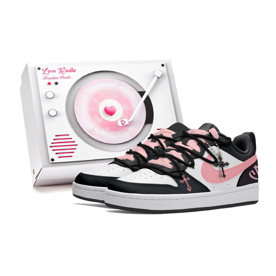 Nike Nike Court Borough Skateboard Shoes Women's Low Top Black/Pink