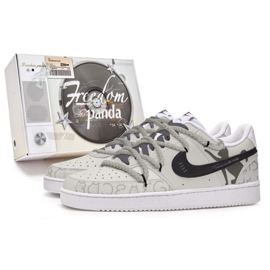 Nike Nike Court Vision 1 Freedom Panda, Box, Cat Star Moonlit Night Slip Resistant Abrasion Resistant Low top