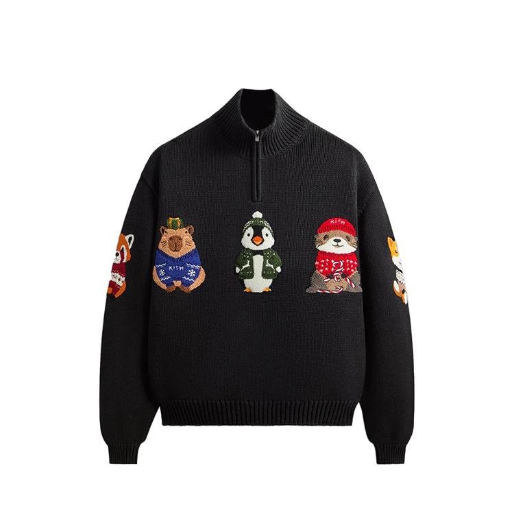 KITH FW25 Kithmas Animals Wyona Quarter Zip Knitwear Men's