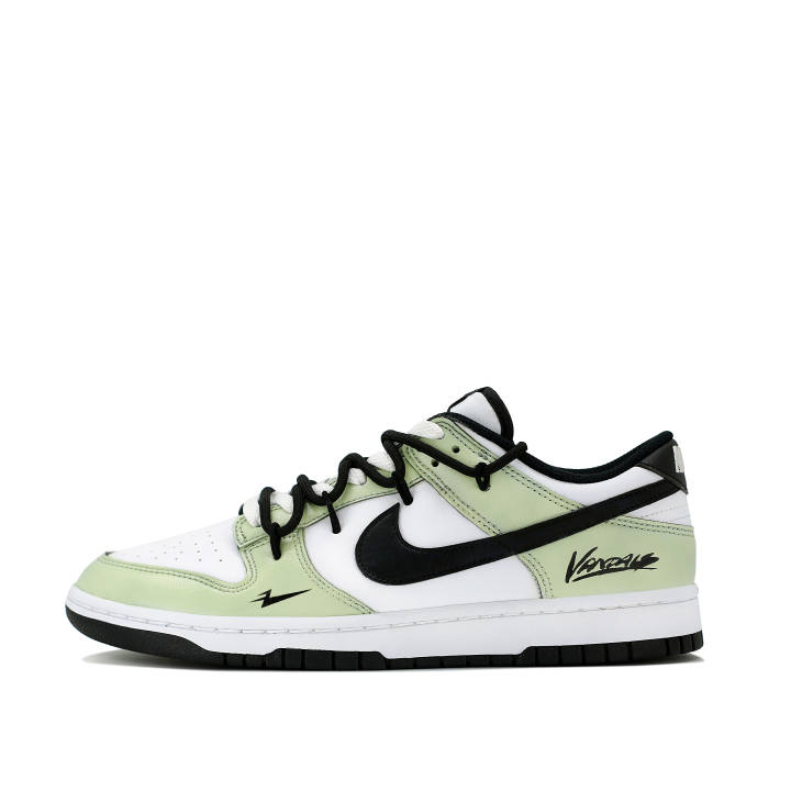 Nike Nike Dunk Ink Sketch Light Green Synthetic Leather Abrasion Resistant Low top Skateboard Shoes Unisex Black Green