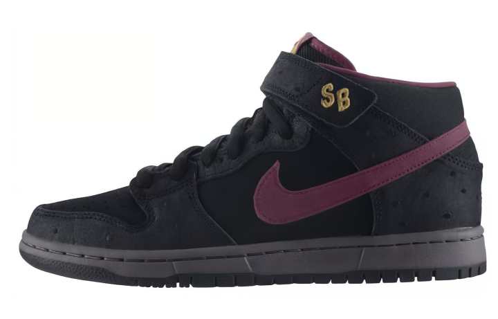 Nike Nike Sb Dunk Mid Black Ostrich Cherrywood