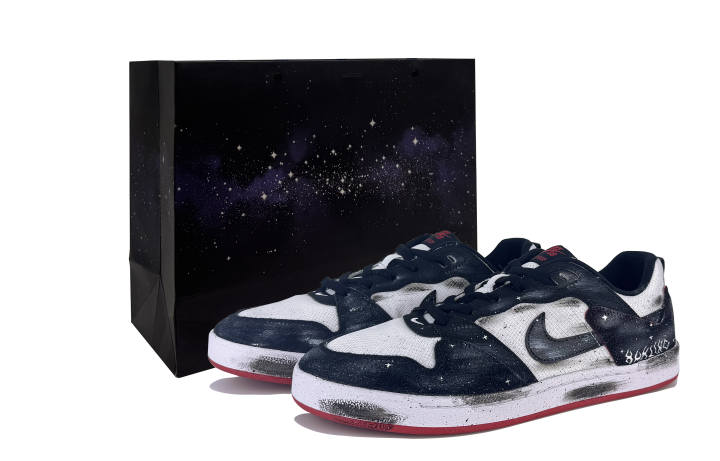 Nike Nike SB Alleyoop Abrasion Resistant Abrasion Resistant Low top Skateboard Shoes Men's Black White