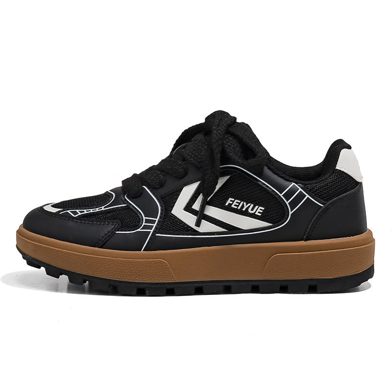 FEIYUE Slip-Resistant Abrasion-Resistant Low-top Skateboard Shoes Women's Black