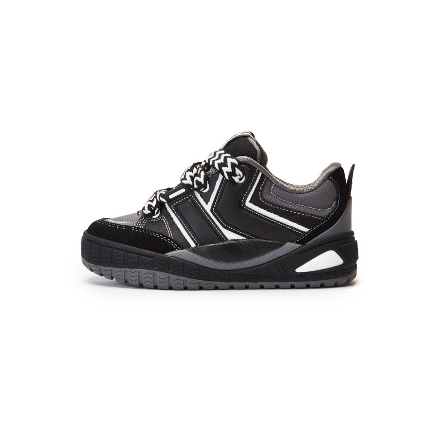 Kappa Slip Resistant Abrasion Resistant Low top Skateboard Shoes Unisex Black