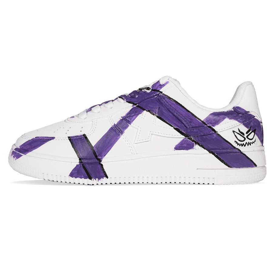 XTEP Air Force 1 Slip Resistant Cushioning Abrasion Resistant Low top Skateboard Shoes Unisex White Purple