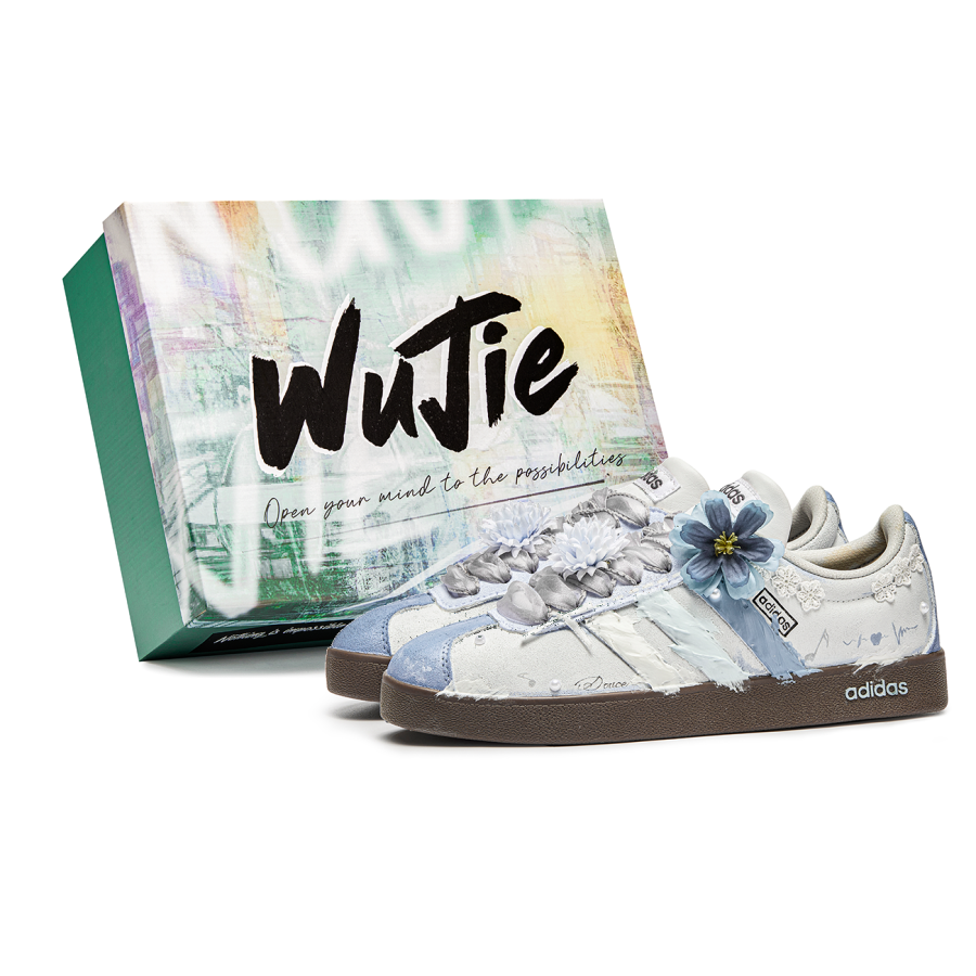 Adidas Neo VL Court Lifestyle Cheese Painting Sweetheart Cushioning Low top Skateboard Shoes Unisex
