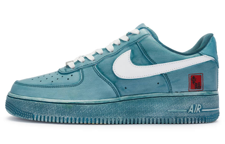 Nike Nike Air Force 1 Low 811 Crafting Blissful Well Being Height Increasing Low top Skateboard Shoes Men's Teal Glaze Blue
