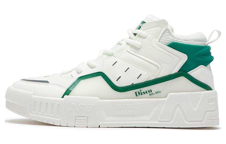 361° Non slip Lightweight High top Skateboard Shoes Men's Feather White/Peacock Stone Color
