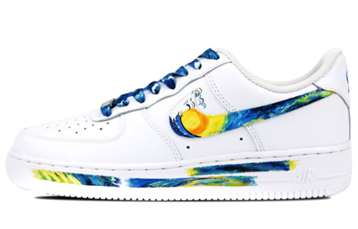 Nike Nike Air Force 1 Low 07 Air Force 1 Low top Skateboard Shoes Men's White Blue