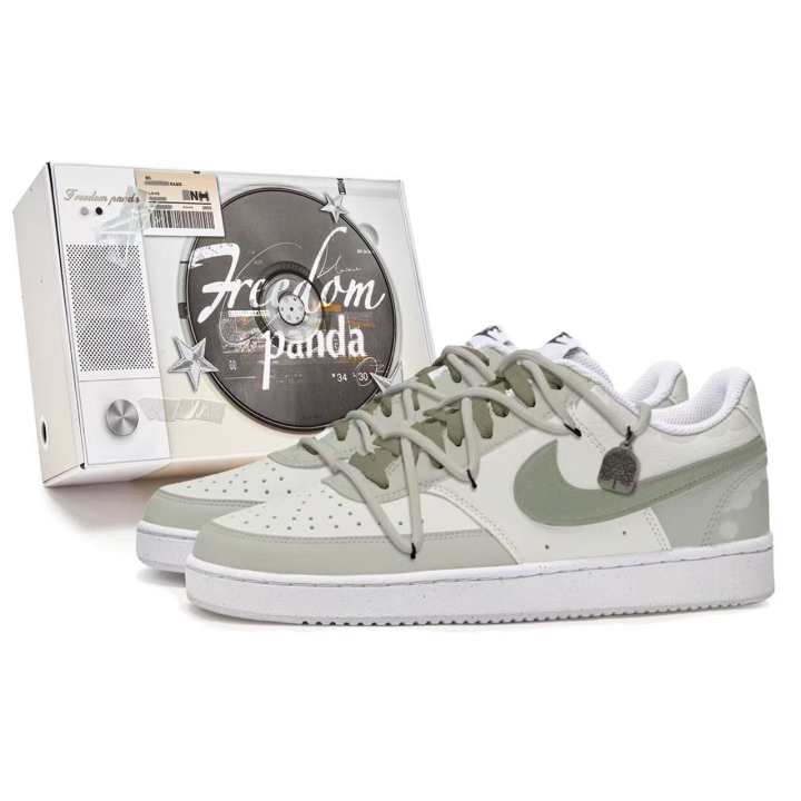 Nike Nike Court Vision Low Slip Resistant Cushioning Low top Skateboard Shoes Men's Green