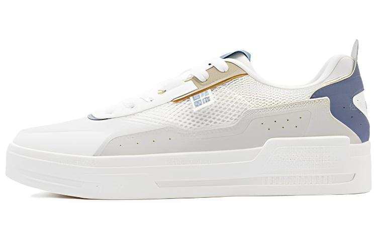 361° Abrasion Resistant Breathable Abrasion Resistant Breathable Low top Skateboard Shoes Men's White Blue