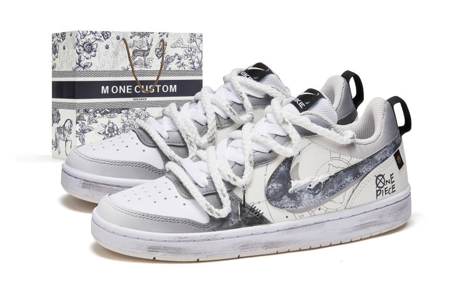 Nike Nike Court Borough 2 Nautical Storm Cushioning, Wear Resistant Low top Skateboard Shoes Women's Gray
