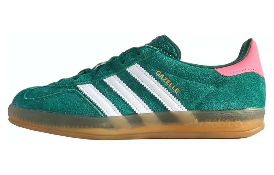 Adidas Originals Gazelle Indoor Collegiate Green Lucid Pink Women's