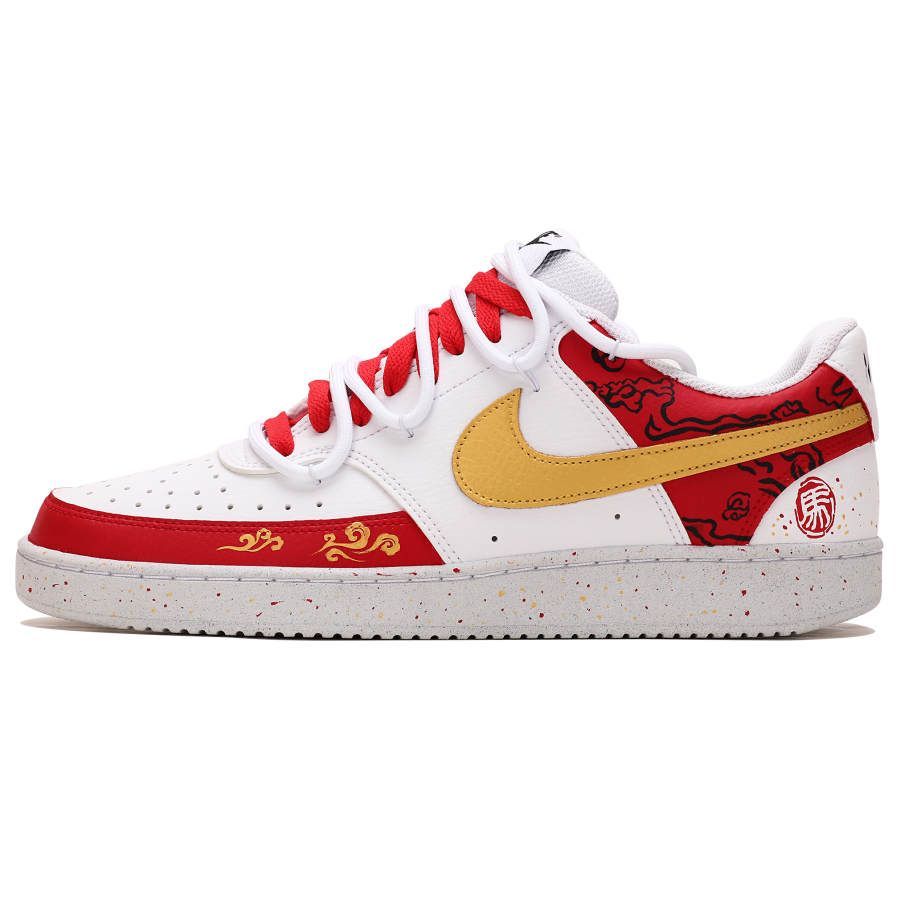 Nike Nike Court Vision 1 Abrasion Resistant Abrasion Resistant Low top Skateboard Shoes Men's Red White