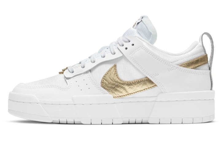 Nike Nike Dunk Low Disrupt White Metallic Gold Women's