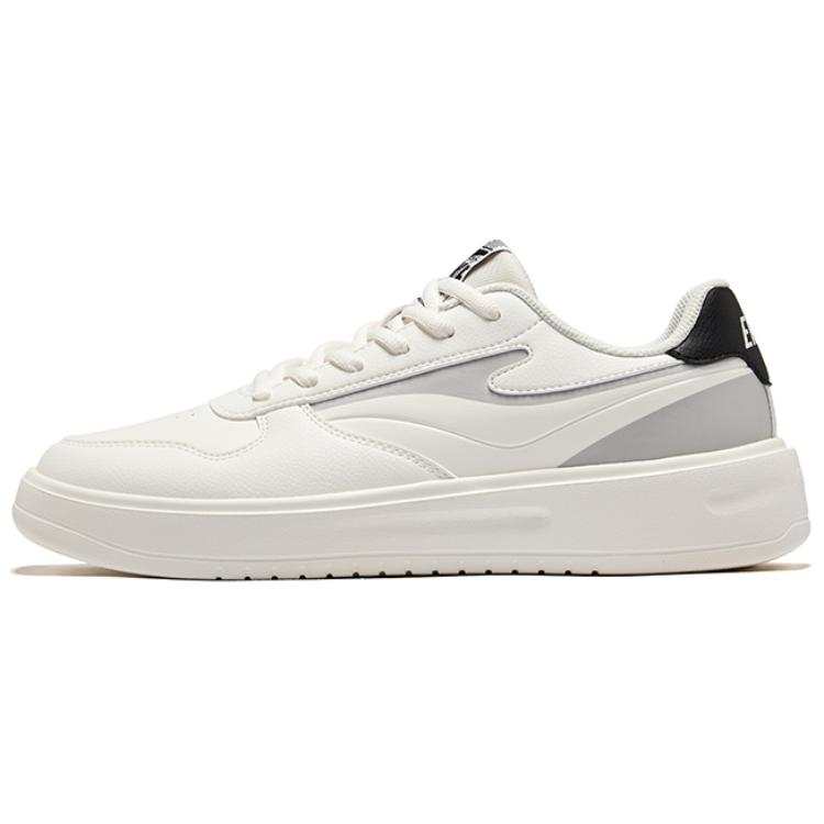 Erke Slip Resistant Abrasion Resistant Low top Skateboard Shoes Men's White Gray Black